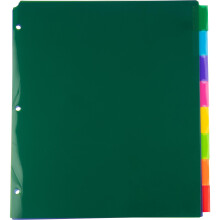 Separadores de Índice de Plástico JAM - 8 Separadores - 9 3/4 x 11 1/2 - Multicolor - 6 Conjuntos de 8 Separadores