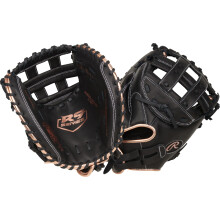 Rawlings | Fastpitch-Softballhandschuh der R9-Serie | Catcher-Handschuh | 33' | RHT | Pro H-Web | Schwarz