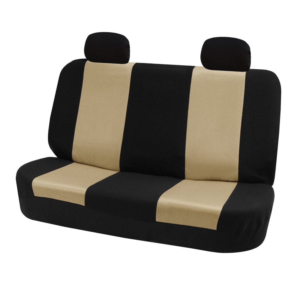 Fh Group Rear Set Car Seat Covers 3D Air Mesh -Universal Fit Automotive Seat Covers Rear Seat Covers Washable Car Seat Cover For Suv Sedan Car Acc Beige 842319100091
