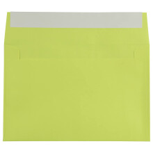 Sobres de invitacin de color A9 de mermelada con cierre de cscara y sello - 5 3/4 x 8 3/4 - ultra lima verde - 100/paquete