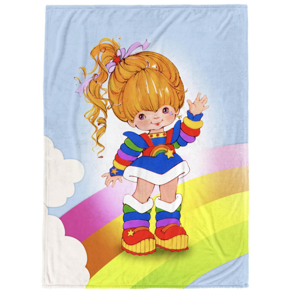 Couverture en peluche Jay Franco Rainbow Brite - Dimensions  : 50 x 70 pouces, polaire ultra douce et l  g  re pour enfants