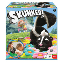 Ambassador Games: SKUNKED! - Juego de Dados para Niños, Sorprendente Rocío de Agua, Tema de Zorrillo y Flor, 4+, 2+ Jugadores