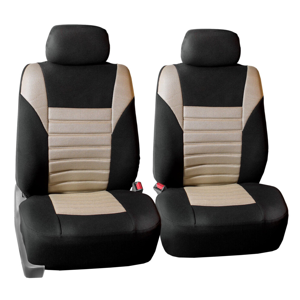 Fh Group Car Seat Covers Front Set Premium 3D Air Mesh - Low Back Car Seats With Removable Headrest Universal Fit Automotive Seat Cover Airbag Compati 842319105317