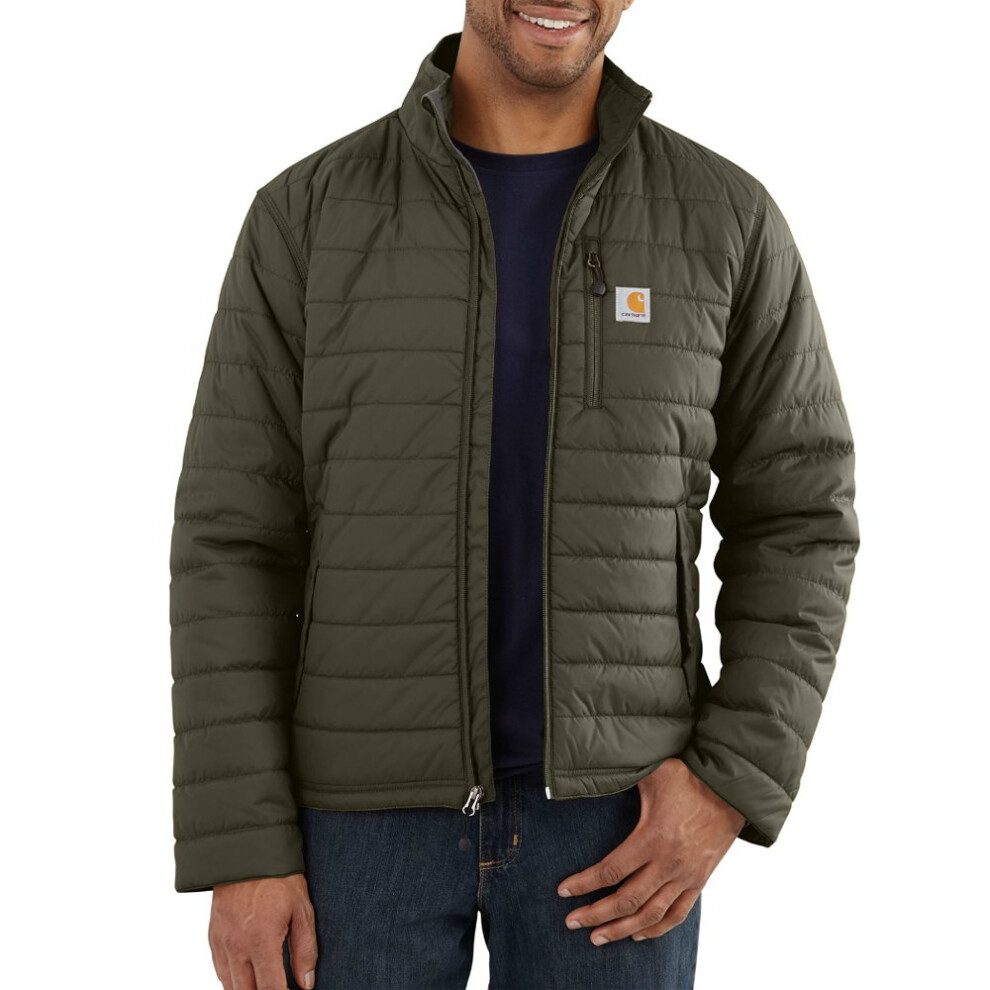 Carhartt mens Rain Defender Relaxed Fit Lightweight Insulated Jacket (Big & Tall) Work Utility Outerwear  Moss  XX-Large Tall US