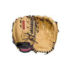 Wilson 2022 A2000 D33 11,75"" Pitcher-Baseballhandschuh     Blond/Schwarz/Rot, Rechtsh  nder