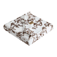 Wrangler - Throw Blanket Soft Plush Fleece Bedding Yellowstone Inspired Western Decor for Bed or Couch (Mustangs Brown 50"""" x 70"""")