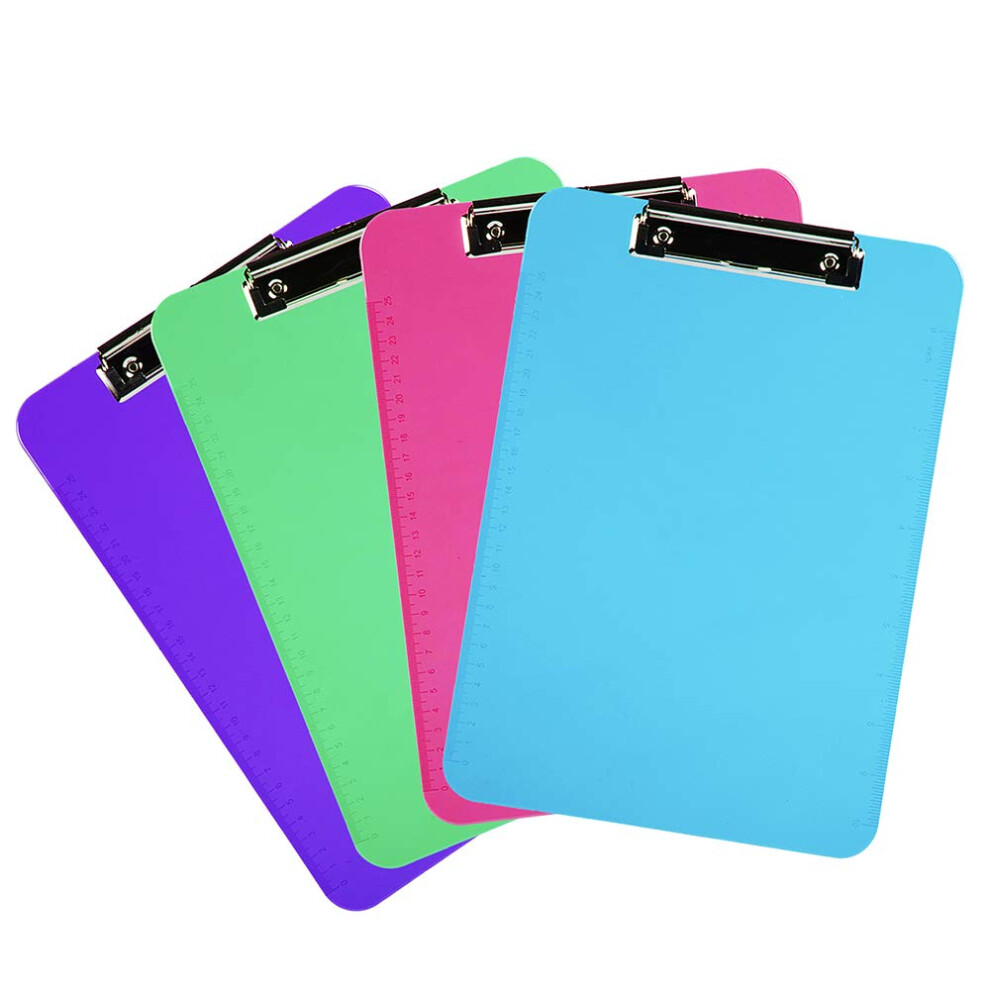 Photos - Binder Clip Jam PAPER Plastic Clipboards with Low Profile Metal Clip - Letter  - Assorted Fashion Colors - 4 Clip Boards/Pac (9 x 12 1/2)