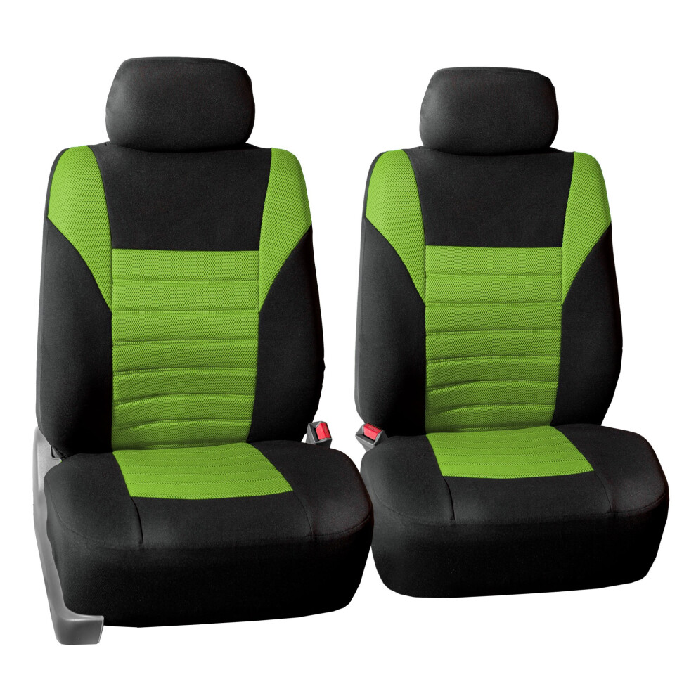 Fh Group Car Seat Covers Front Set Premium 3D Air Mesh - Low Back Car Seats With Removable Headrest Universal Fit Automotive Seat Cover Airbag Compati 842319105362