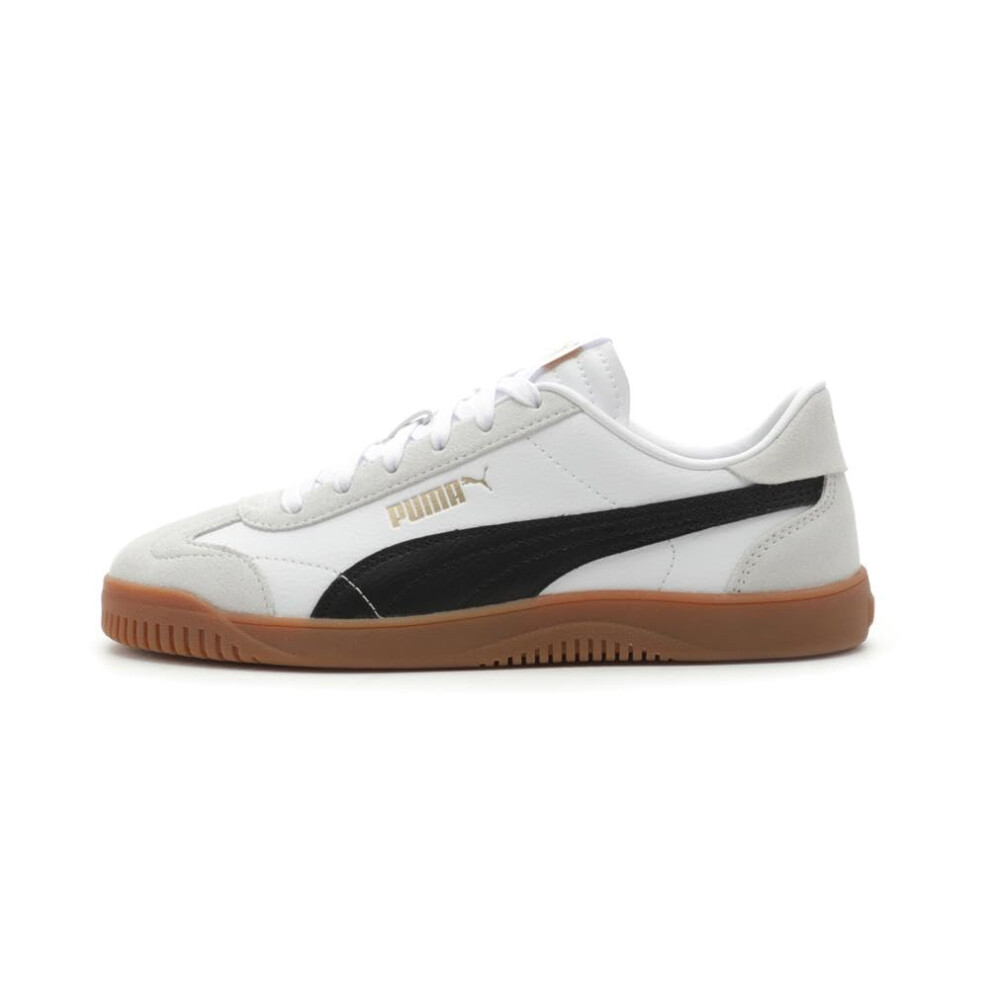 PUMA Womens Club 5v5 Sneaker  PUMA Womens White-PUMA Womens Black-Feather Gray  8