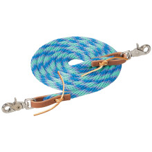Weaver Leather Poly Roper Rein 3/8"""" x 8' Mint/Lavender/French Blue