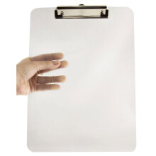 JAM PAPER Muoviset leikepöydät matalaprofiilisella metallipidikkeellä - Letter-koko (9 x 12,5) - Kirkas - Leiketaulu myydään erikseen