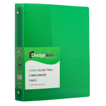 JAM PAPER Plastic ringband van 1 inch - Groen 3-ringband - afzonderlijk verkocht