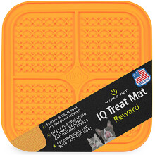 Hyper Pet IQ Treat Dog Slow Feeder & Cat Slow Feeder Used for Eating of Meals or Treats for Better Digestion (Enrichment lick mat Made in the USA - La