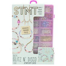 Il portagioie fai da te STMT Glitz N Disco consente di realizzare oltre 15 accessori, include perline disco per braccialetti, ciondoli e contenit
