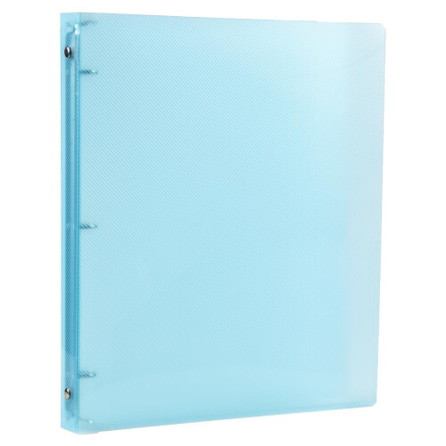 JAM PAPER Fichrio de plstico de 0,5 polegadas - Azul claro com 3 argolas - Vendido individualmente 1