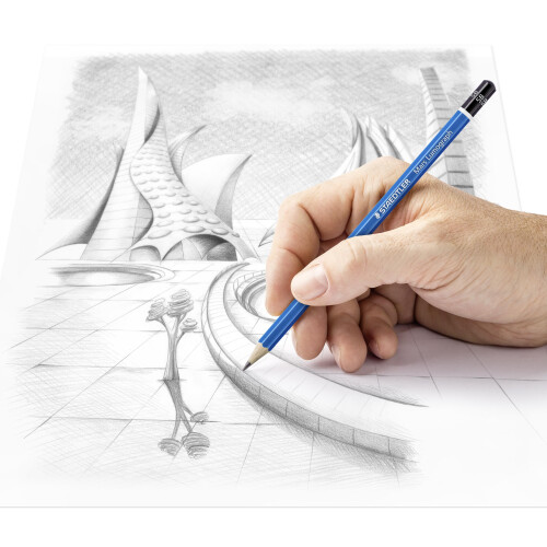 Staedtler Crayon     dessin graphite STAEDTLER Mars Lumograph 5B, 6 crayons 1