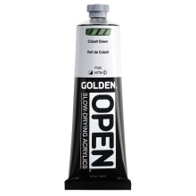 Acrlicos de secagem lenta OPEN da GOLDEN Verde cobalto 5 fl oz. tubo Tinta Acrlica Profissional Semi-Opaca