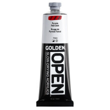 Acrlicos de secagem lenta ABERTOS da GOLDEN Pyrrole Red Dark 5 fl oz. tubo Tinta Acrlica Profissional Semi-Opaca