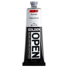 Acrlicos de secagem lenta ABERTOS da GOLDEN Pyrrole Red 5 fl oz. tubo Tinta Acrlica Profissional Semi-Opaca
