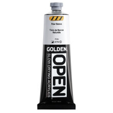 Acrlicos de secagem lenta OPEN da GOLDEN Raw Sienna 5 fl oz. tubo Tinta Acrlica Profissional Semi-Opaca