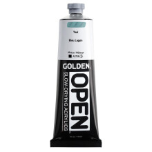 Acrlicos de secagem lenta OPEN da GOLDEN Teal 5 fl oz. tubo de tinta acrlica profissional opaca