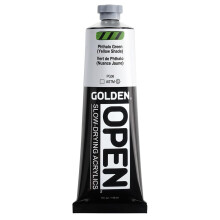 Acrlicos de secagem lenta OPEN da GOLDEN Phthalo Green/Y.S. 5 onas. tubo de tinta acrlica profissional transparente