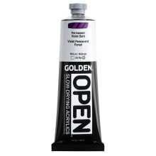 Acrlicos de secagem lenta OPEN da GOLDEN Violeta Permanente Escuro 5 fl oz. tubo de tinta acrlica profissional transparente