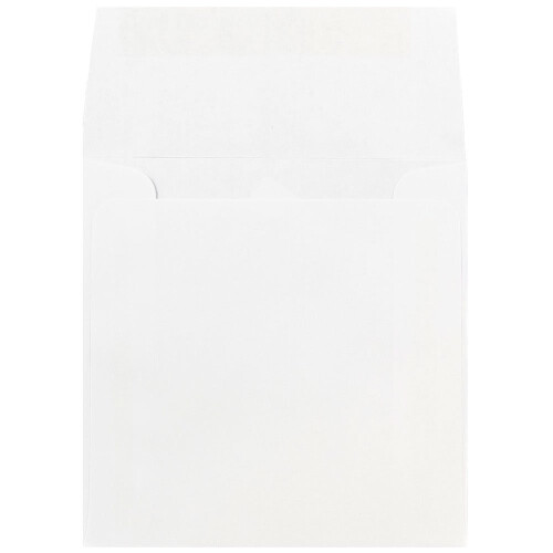 JAM PAPER 5 x 5 Square Invitation Envelopes - White - 50/Pack 1