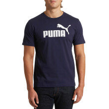 Puma Essentials Logo T-shirt fr mn (tillgnglig i stor och hg) Marinbl XX-Large
