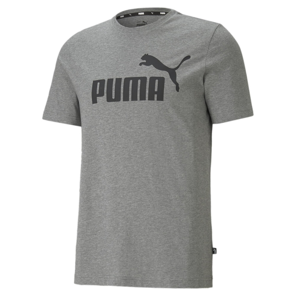 Puma Men's Essentials Logo T-Shirt (Available In Big & Tall) Medium Heather XX-Large Gray