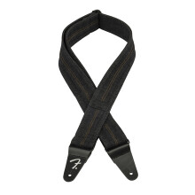 Fender X Wrangler denim gitarrband gitarrtillbehr tvttade svart stygn