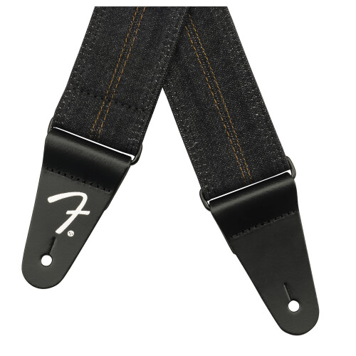 Fender Fender X Wrangler denim gitarrband gitarrtillbehr tvttade svart stygn 2