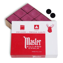 Master Chalk Master Billiard Pool Cue Chalk di qualit premium - 1 dozzina - Prodotto negli Stati Uniti + 2 pezzi di punti di qualit per biliard