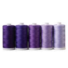 Connecting Threads Garnsets aus 100 % Baumwolle – 1200-Yard-Spulen (5er-Set – Purple Persuasion)