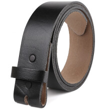 F&L CLASSIC riem voor gesp heren klikriem volnerf ?ndelig leer geen gesp 1 1/2"""" breed gemaakt in de VS 1288 zwart maat 52-XX