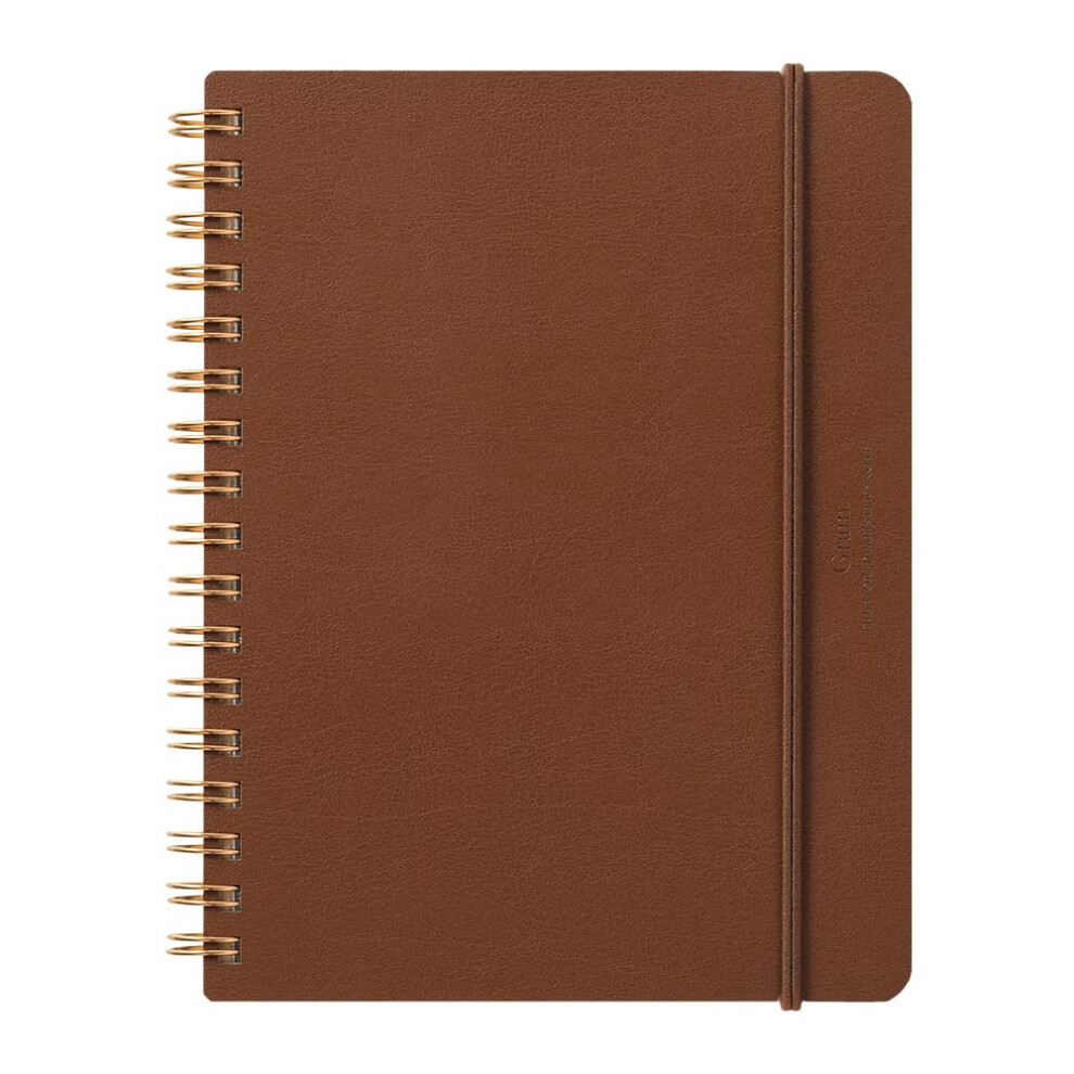 DESIGNPHIL 15223006 Midori Ring Notebook  Grain  B6 Deformation  Dark Brown