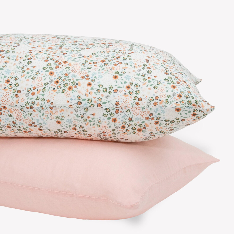 Lot de 2 taies d'oreiller standard Little Unicorn | Mousseline ultra douce et respirante | Fermeture enveloppe ajust  e (pression p  tale)