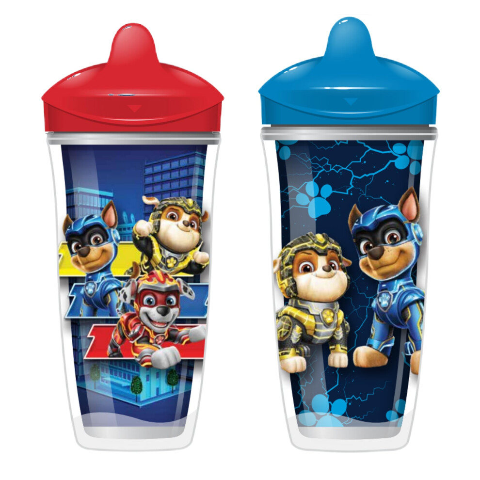 Playtex Baby Sipsters   tape 3 Gobelets    bec verseur Pat'Patrouille anti-fuites et incassables - Rouge et bleu 255 ml, 2 unit  s