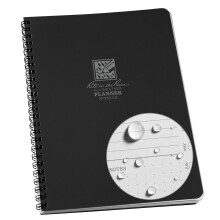 Rite in the Rain weerbestendige zijspiraal weekplanner 6,625"" x 8,5"" zwarte kaft ongedateerde kalender (nr. P52-LG)