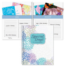 Coole bloemenkaartorganizer - Remember Special Days wenskaartenhouder, softcover, 8"" x 10"" spiraalgebonden