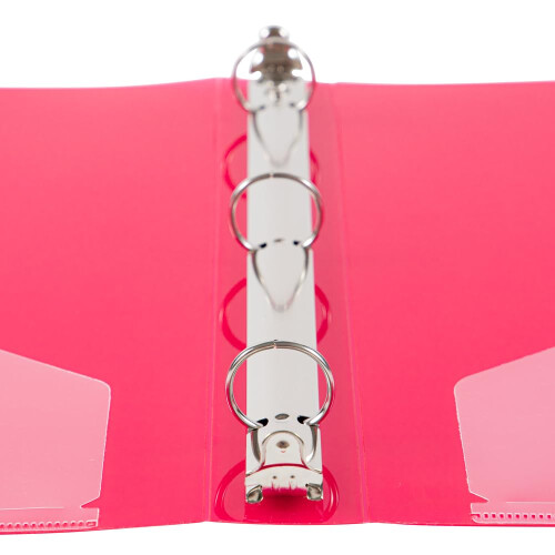 JAM PAPPER Plast 1 tums prm - Fuchsia rosa 3 ringprm - sljs styckvis 2