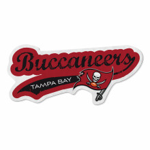 Rico Industries NFL Football Tampa Bay Buccaneers Distressed Shape Cut Pennant - Home and Living Room D?cor - Soft Felt EZ to Hang