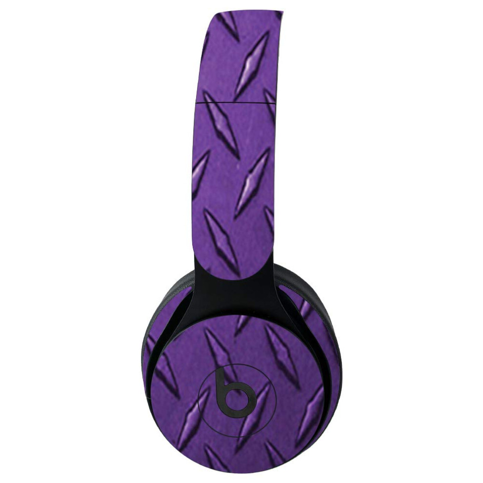 Mightyskins Skin For Beats Solo Pro Wireless Headphones - Diamond Plate | Protective Durable And Unique Vinyl Decal Wrap Cover | Easy To Appl Purple 719281166229