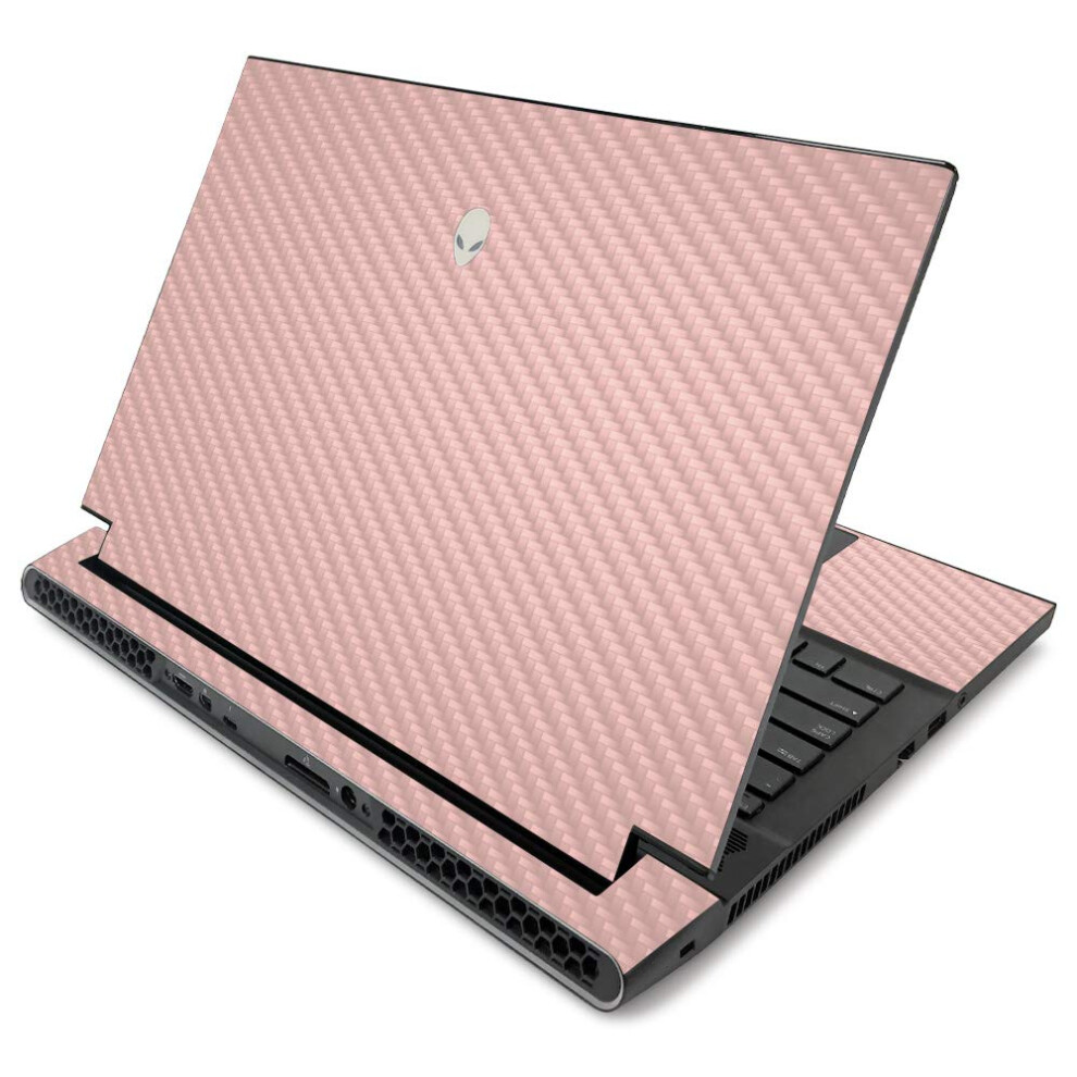 Mightyskins Carbon Fiber Skin For Alienware M17 R2 (2019) - Solid | Protective Durable Textured Carbon Fiber Finish | Easy To Apply Remove A Yellow 719281279417