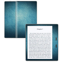 MightySkins Carbon Fiber Skin para Amazon Kindle Oasis 7" (9ª Geração) - Espirais Azuis