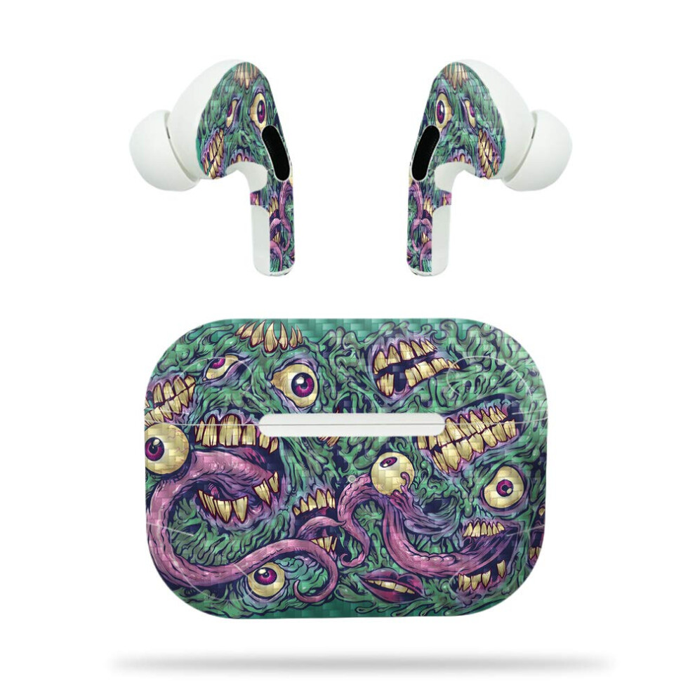 Mightyskins Carbon Fiber Skin For Apple Airpods Pro | Textured Carbon Fiber Finish | Easy To Apply Remove And Change Styles | Made In The Usa Eyes 645239659744