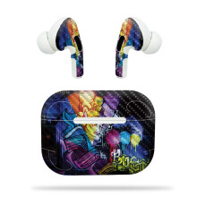 MightySkins-hiilikuitukuori Apple Airpods Pro -kuulokkeille | Teksturoitu hiilikuitupinta | Helppo kiinnitt , irrottaa ja vaihtaa tyylej | Valm