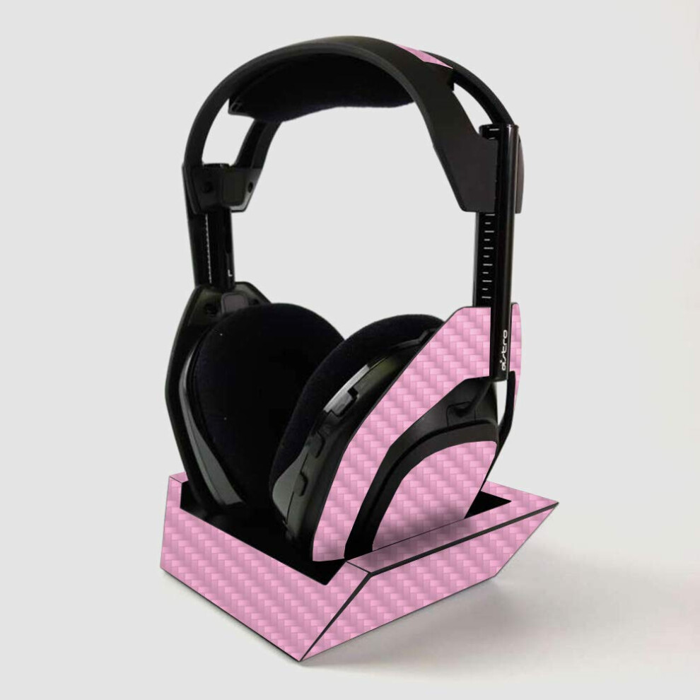 MightySkins Carbon Fiber Skin For ASTRO Gaming A50 Wireless Headphones + Base Station - Solid Pink | Protective  Durable Textured Carbon Fiber Finish-image-OPC-PGSG7FC-NEW