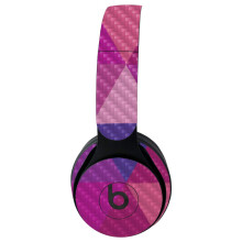 MightySkins Carbon Fiber Skin For Beats Solo Pro Wireless Headphones - Pink Kaleidoscope | Protective Durable Textured Carbon Fiber Finish | Easy To