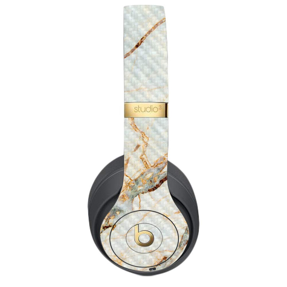 Mightyskins Carbon Fiber Skin For Beats Studio 3 Wireless - Antique Marble | Protective Durable Textured Carbon Fiber Finish | Easy To Apply Remove 736684548452
